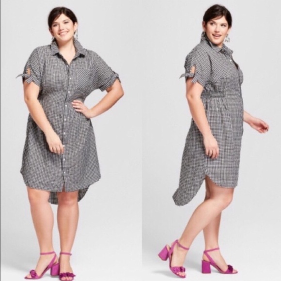 Ava & Viv Dresses & Skirts - Gingham check high low dress 3X